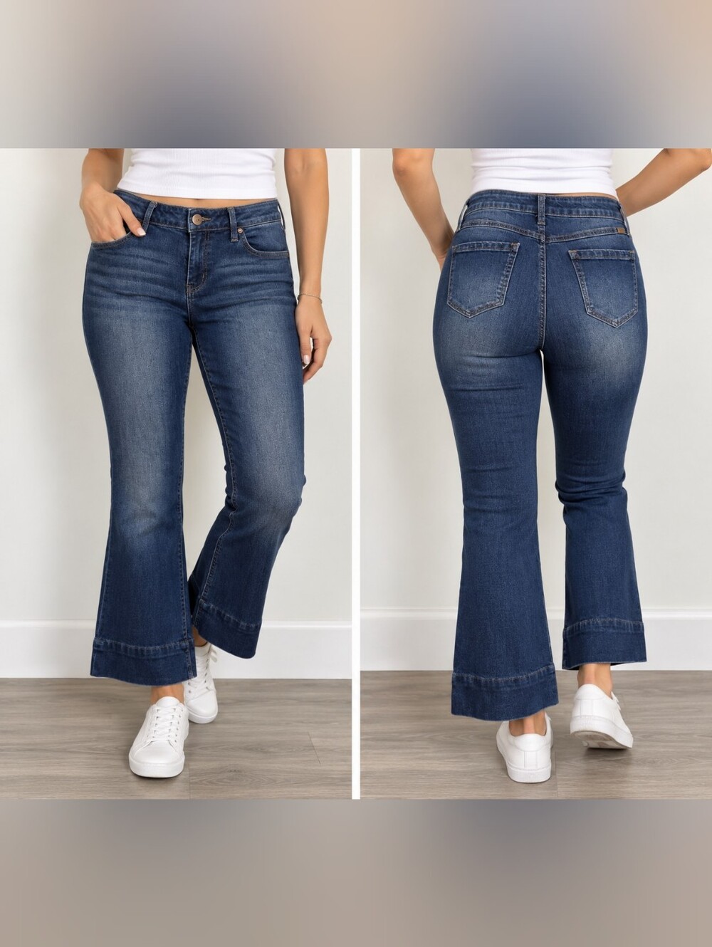 1822 Denim Size 14 Dark Wash Stretch Kick Flare Bootcut Jeans 28" Inseam